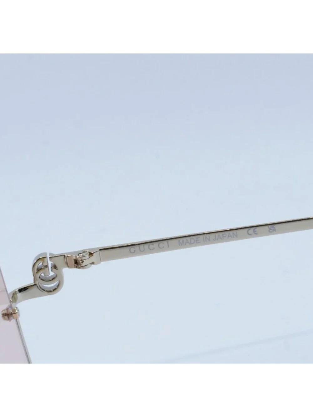 Gucci GG1279S 005 Sunglasses Gold Square Frame, Pink Lenses